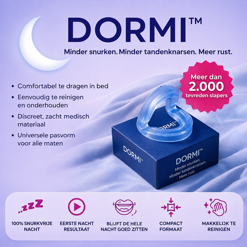 DORMI™ - Minder snurken. Minder tandenknarsen. Meer rust.