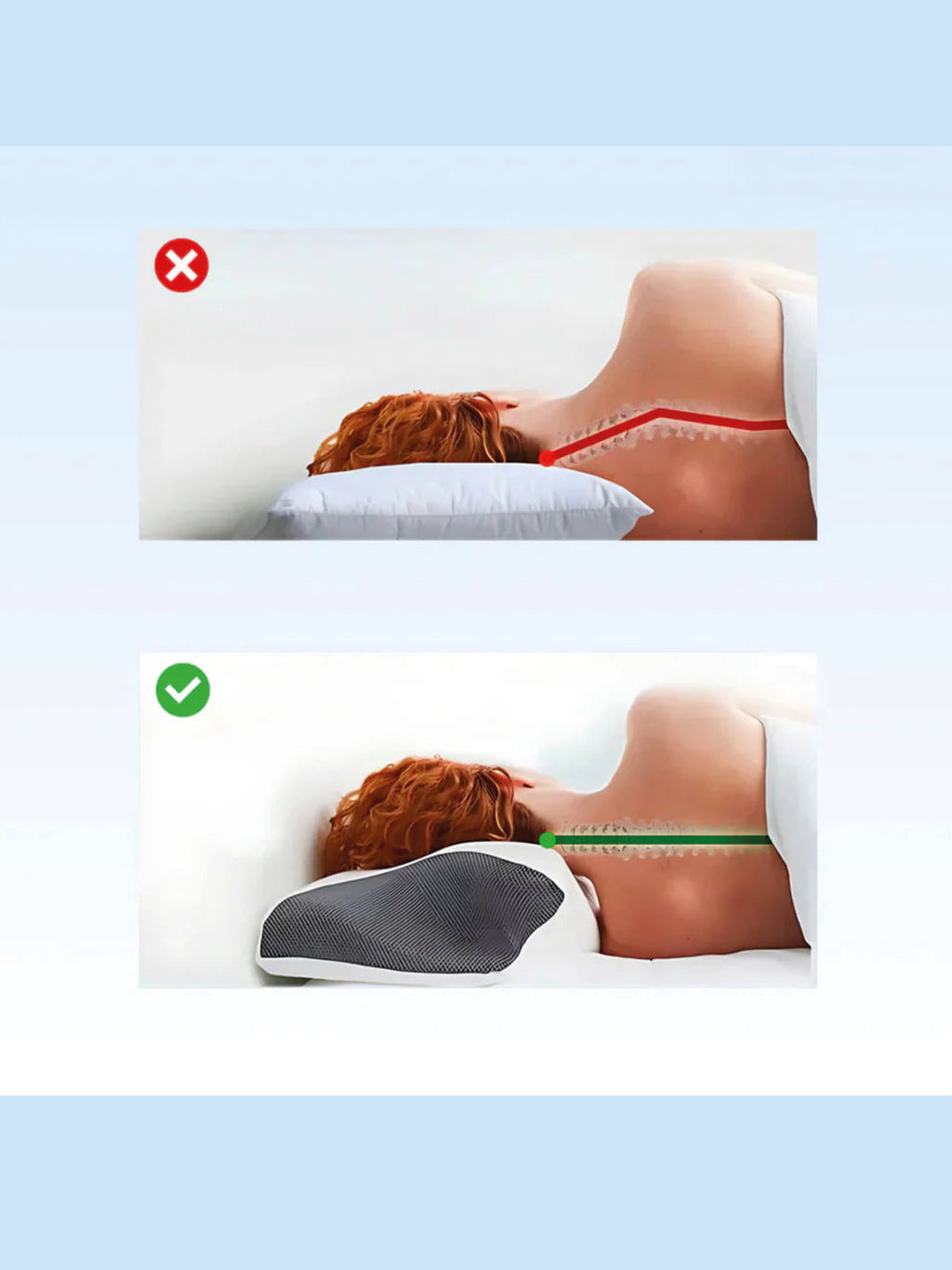 Nexora™ - Ergonomisch slaapkussen voor betere nek- en schouder ondersteuning incl. wasbare kussenhoes