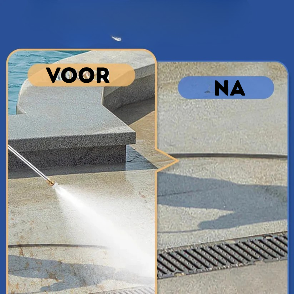 AquaForce - Hogedruk Spuitmond - Krachtige Reiniging voor Tuinslang